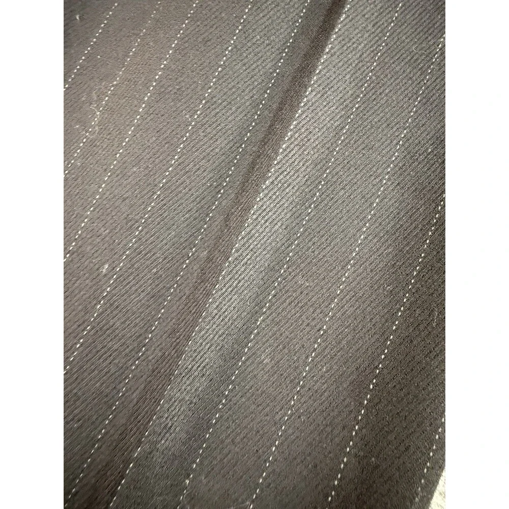 Armani Collezioni Men’s 36x32 Classic Fit Textured Pinstripe Pants – Black